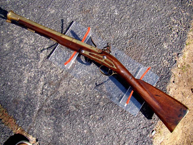 A Flintlock brass barreled blunderbuss made in 1793 for The Reverand Dr. Samuel Horsley, Lord Bishop of Rochester and Dean of Westminster. — image 2